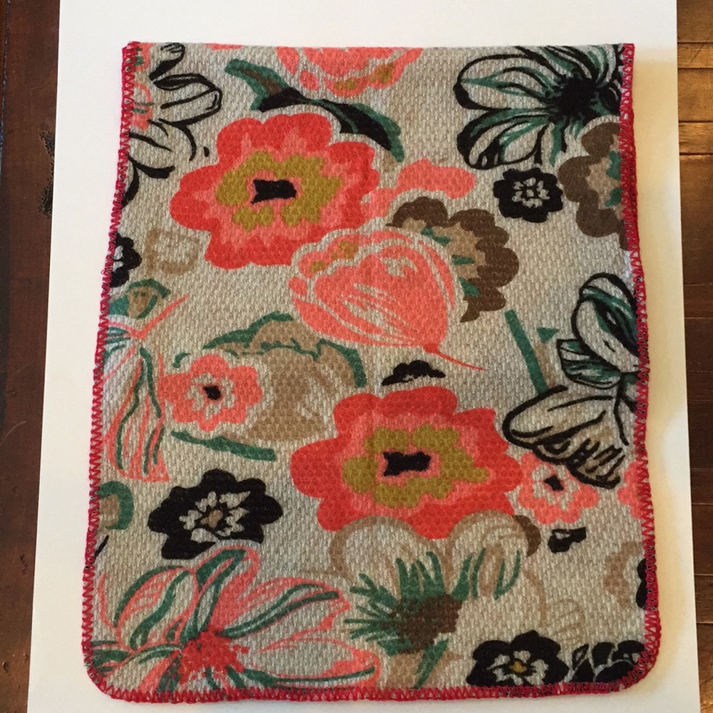 Scarf Wrap Floral Wool Angora Blend